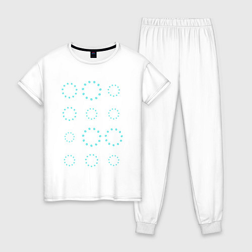 Женская пижама Бирюзовый круговорот / Белый – фото 1