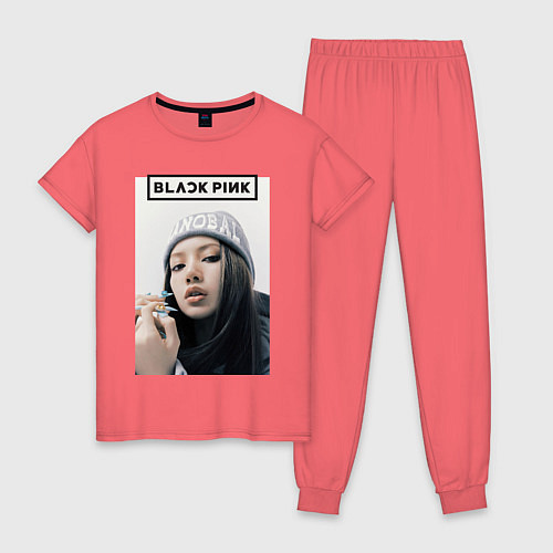Женская пижама Джису блэкпинк / Коралловый – фото 1