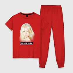 Пижама хлопковая женская Блондинка Дженни, цвет: красный