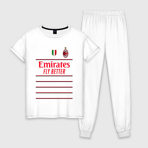 Женская пижама Златан Ибрагимович ФК Милан форма 2223 гостевая / Белый – фото 1