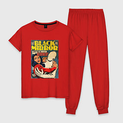 Пижама хлопковая женская Белое рождество - Черное зеркало: комикс обложка, цвет: красный