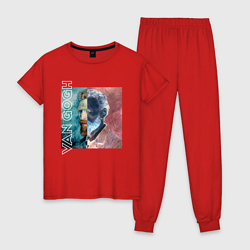 Женская пижама Van Gogh Negative / Красный – фото 1