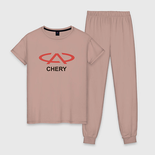 Женская пижама Chery Logo / Пыльно-розовый – фото 1