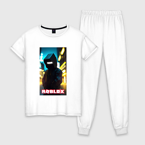 Женская пижама Roblox cyberpunk / Белый – фото 1