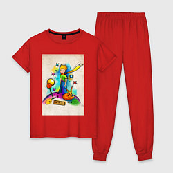 Пижама хлопковая женская Le Petit Prince, цвет: красный