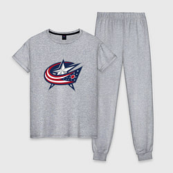 Женская пижама Columbus blue jackets - hockey team - emblem