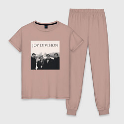 Пижама хлопковая женская Тру фанат Joy Division, цвет: пыльно-розовый