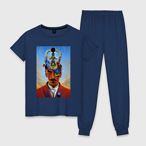 Женская пижама Salvador Dali - surrealism / Тёмно-синий – фото 1