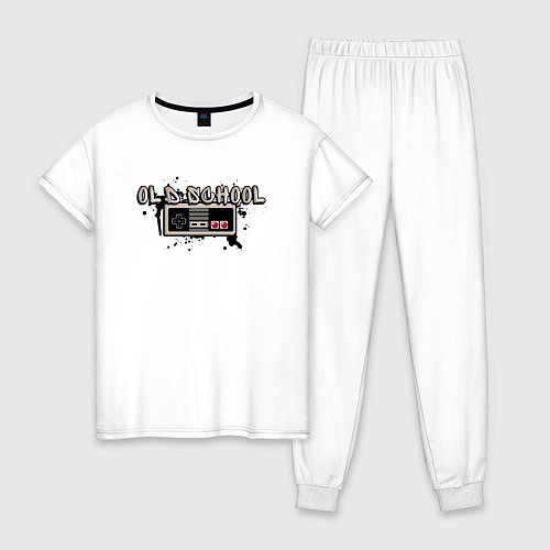 Женская пижама Old school game / Белый – фото 1