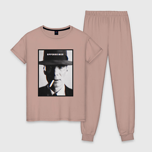Женская пижама Взгляд Оппенгеймера / Пыльно-розовый – фото 1