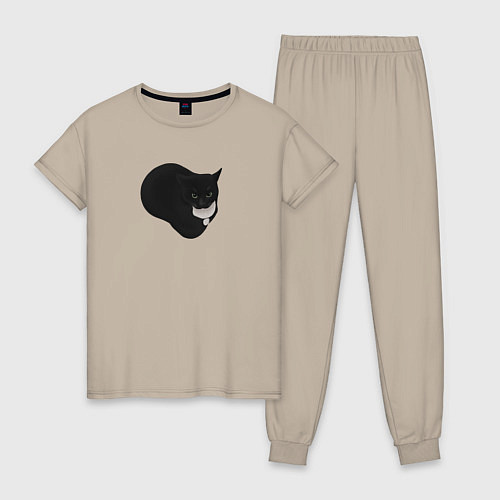 Женская пижама Maxwell cat / Миндальный – фото 1