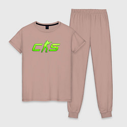 Женская пижама CS2 green logo