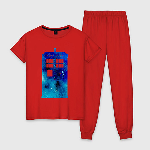 Женская пижама Space tardis / Красный – фото 1