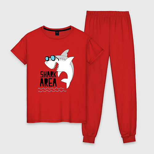 Женская пижама Зона акул / Красный – фото 1