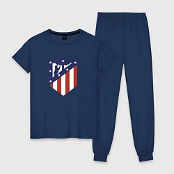 Пижама хлопковая женская Atletico Madrid FC, цвет: тёмно-синий