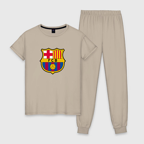 Женская пижама Barcelona fc sport / Миндальный – фото 1