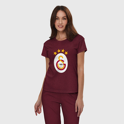 Женская пижама Galatasaray fc sport / Меланж-бордовый – фото 3