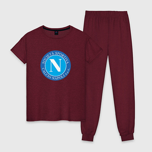 Женская пижама Napoli fc sport / Меланж-бордовый – фото 1