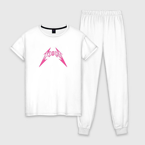 Женская пижама Ken - metallica style / Белый – фото 1
