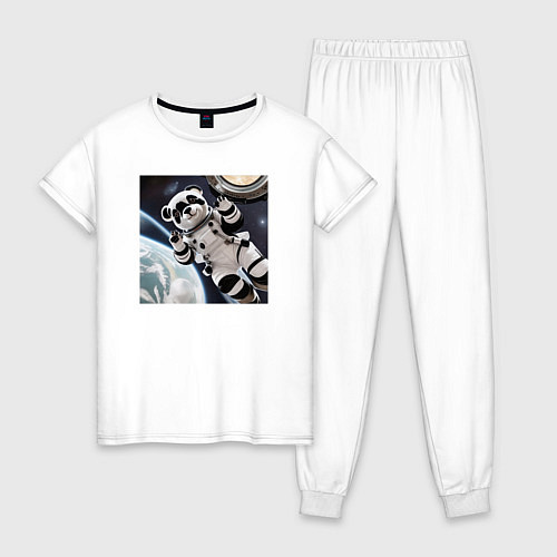 Женская пижама Панда астронавт / Белый – фото 1