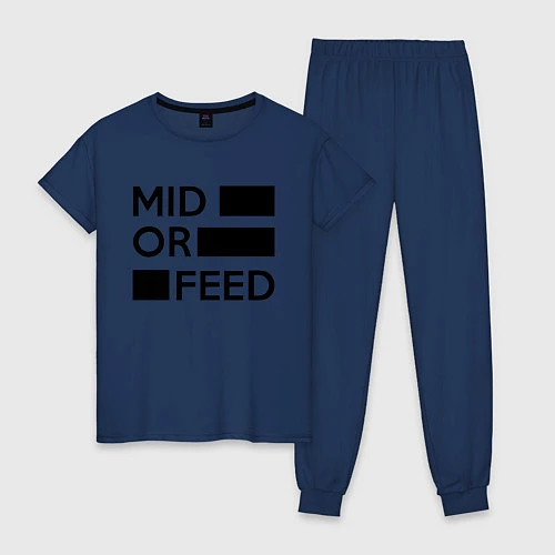 Женская пижама Mid or feed / Тёмно-синий – фото 1