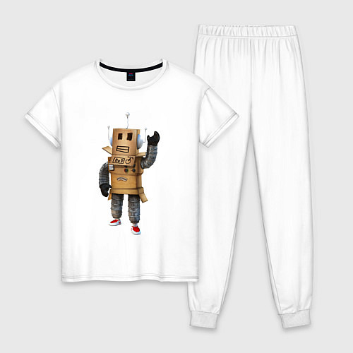 Женская пижама Roblox робот машет / Белый – фото 1