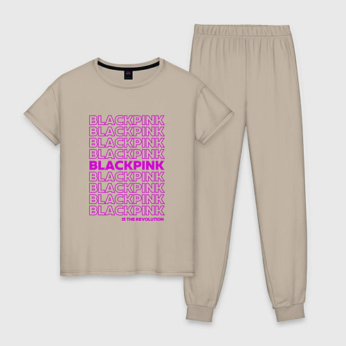 Женская пижама Blackpink kpop - музыкальная группа из Кореи / Миндальный – фото 1