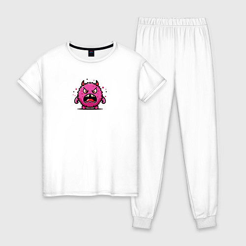 Женская пижама Маленький монстр / Белый – фото 1