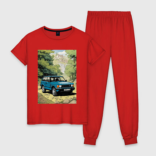 Женская пижама Land Rover - Range Rover 1998 / Красный – фото 1