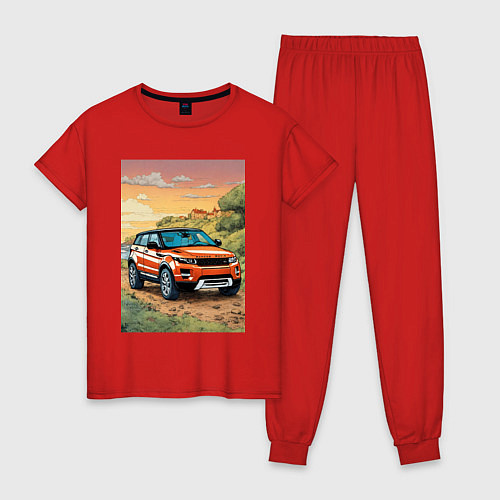 Женская пижама Land rover evoque / Красный – фото 1