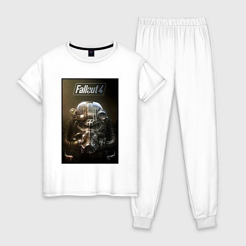 Женская пижама Fallout armour poster / Белый – фото 1