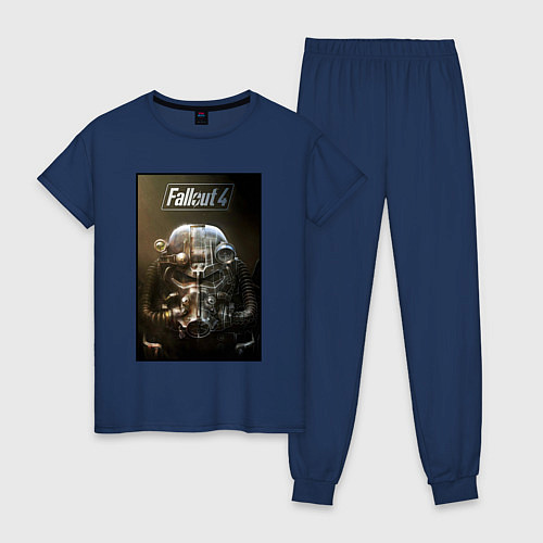 Женская пижама Fallout armour poster / Тёмно-синий – фото 1