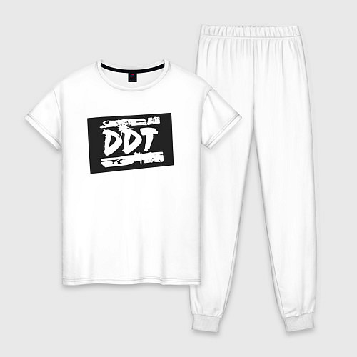 Женская пижама ДДТ - логотип / Белый – фото 1