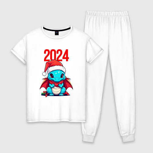 Женская пижама Милый дракончик 2024 / Белый – фото 1