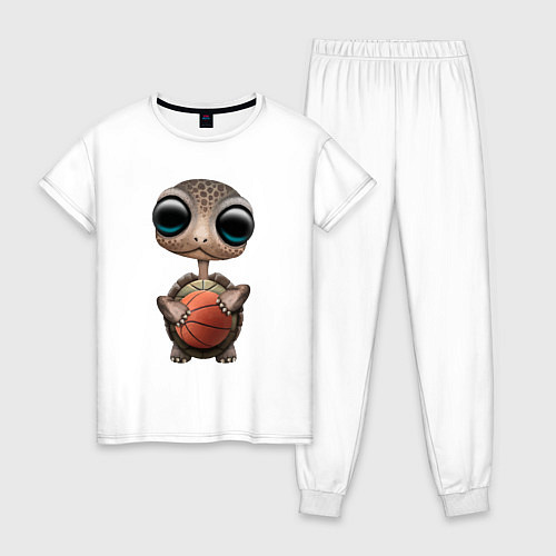 Женская пижама Черепаха баскетболист / Белый – фото 1