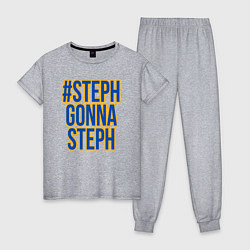 Пижама хлопковая женская Steph gonna Steph, цвет: меланж