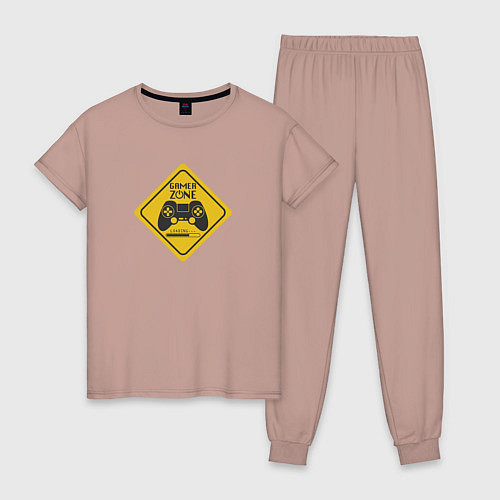 Женская пижама Игровая зона / Пыльно-розовый – фото 1