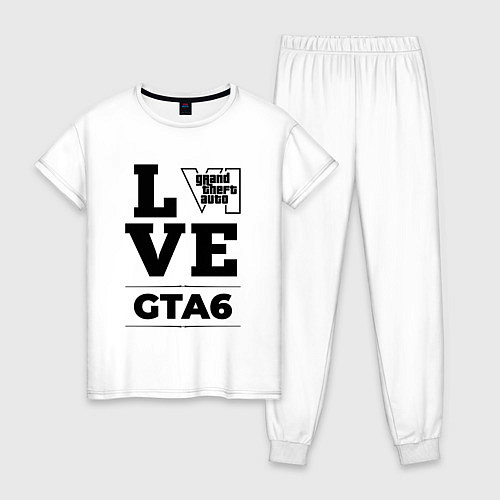 Женская пижама GTA6 love classic / Белый – фото 1