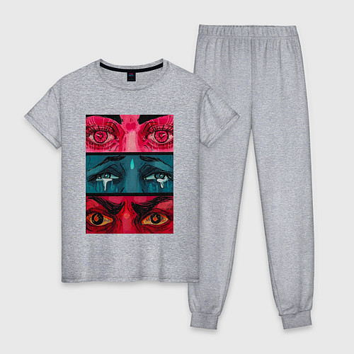Женская пижама Странный вгляд / Меланж – фото 1