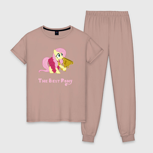 Женская пижама Флаттершай лучшая пони / Пыльно-розовый – фото 1