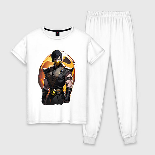 Женская пижама Мортал Комбат в стиле аниме / Белый – фото 1