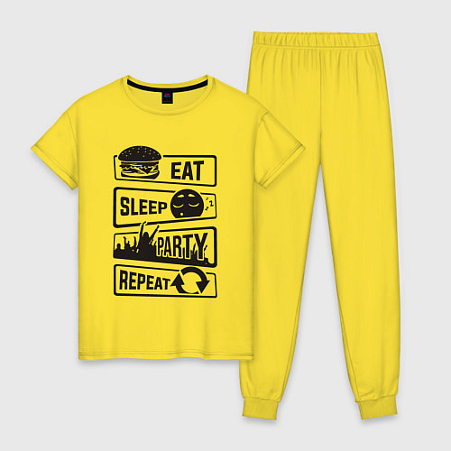 Женская пижама Есть спать вечеринка / Желтый – фото 1