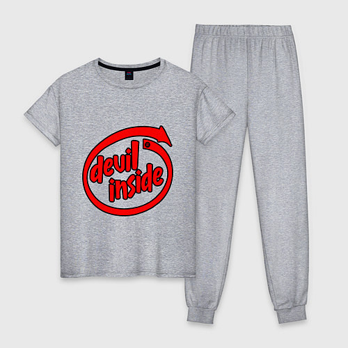 Женская пижама Дьявол внутри / Меланж – фото 1