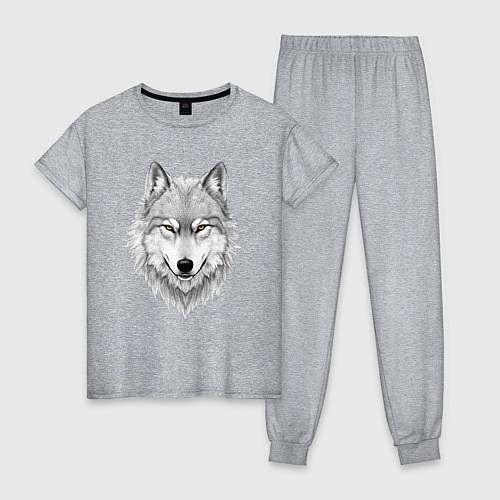 Женская пижама Волк с оберегом / Меланж – фото 1