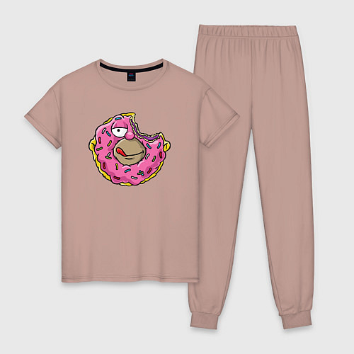 Женская пижама Homer donut / Пыльно-розовый – фото 1
