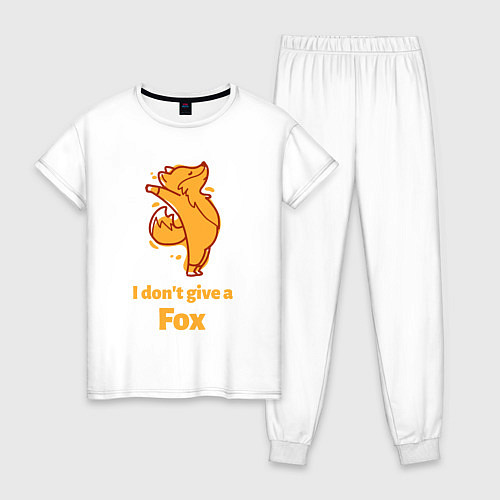 Женская пижама I dont give a fox / Белый – фото 1