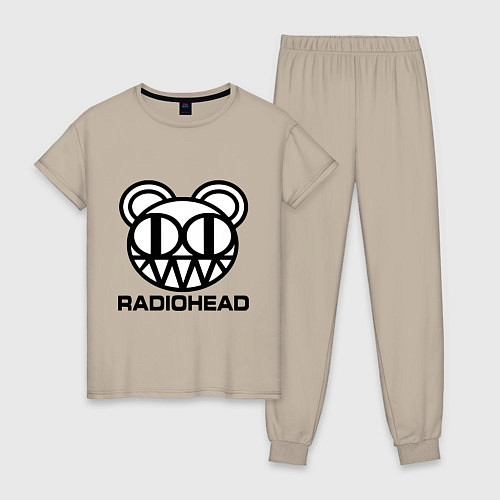 Женская пижама Radiohead logo bear / Миндальный – фото 1