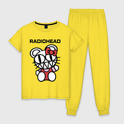 Пижама хлопковая женская Radiohead toy, цвет: желтый