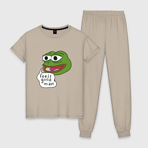 Женская пижама Pepe feels good man / Миндальный – фото 1