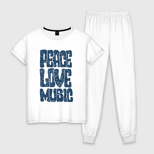 Женская пижама Мир и музыка / Белый – фото 1